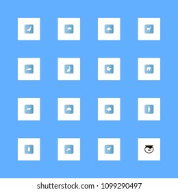 Animals icons set. white, bear, bunny and reptiles