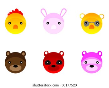 animals  icons vector illustration