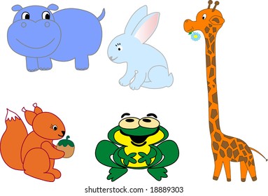 Animals icons - vector set. Fully editable, easy color change