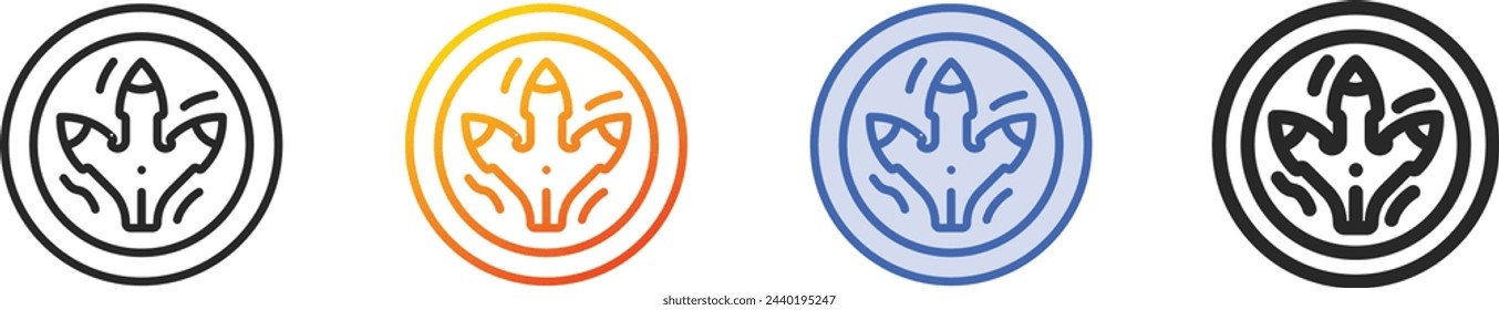 animals icon.Thin Linear, Gradient, Blue Stroke and bold Style Design Isolated On White Background