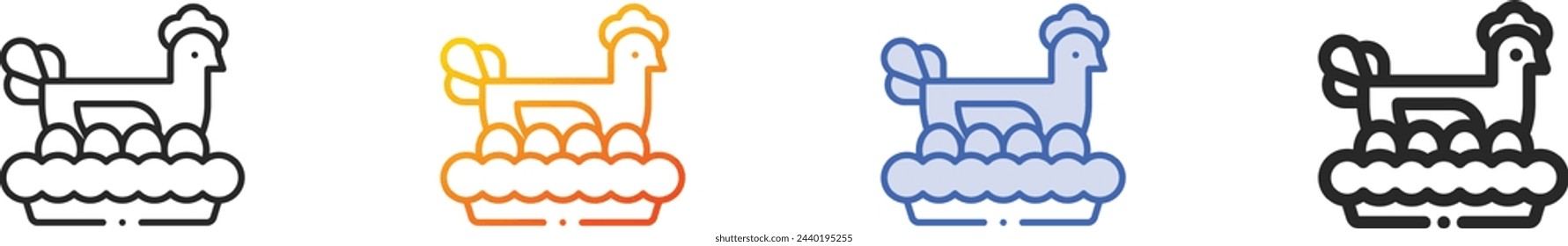 animals icon.Thin Linear, Gradient, Blue Stroke and bold Style Design Isolated On White Background