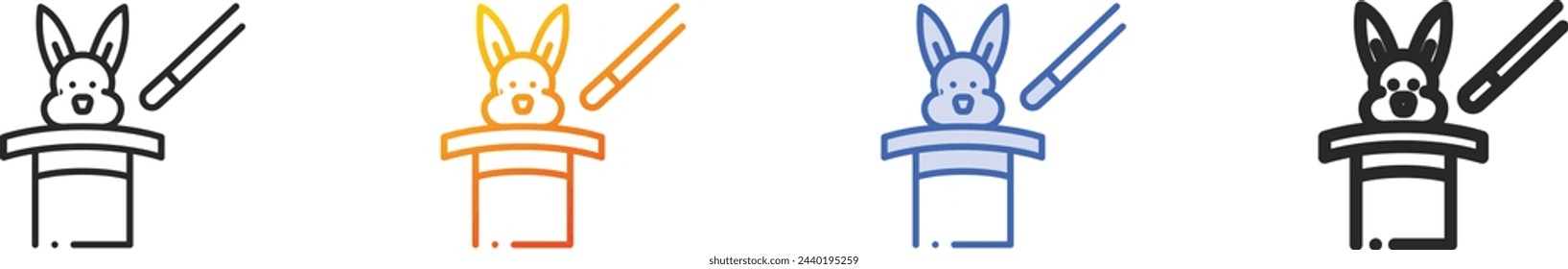 animals icon.Thin Linear, Gradient, Blue Stroke and bold Style Design Isolated On White Background