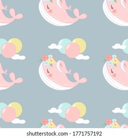 Animals illustration. Animals seamless pattern. Nursery art background. Children's fabric pattern design.