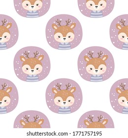 Animals illustration. Animals seamless pattern. Nursery art background. Children's fabric pattern design.