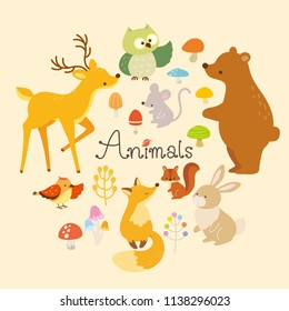 Animals illustration set 1
