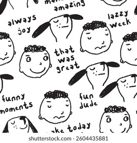 animals illustration sketch pattern for prnt