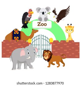 Animals are inside the zoo.