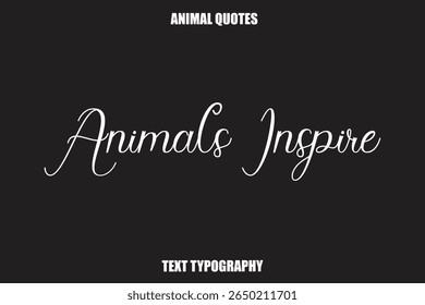 Animais InspireTexto tipografia Citação animal