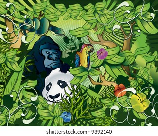 animals in the jungle