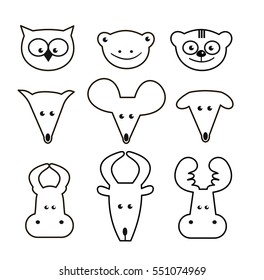 animals. line icons