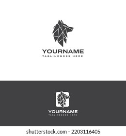 animals Lion Dog logo  - vector illustration, emblem design on white background.