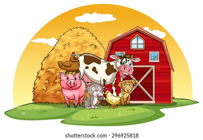 Animals living in the farm