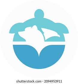 Animals Logo, creative minimal wild nature bear turtle whale tail vector design. Great for mobile app, web design, etc.