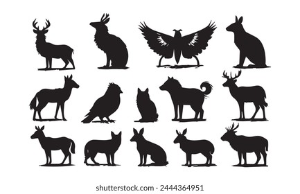 Animals logos collection. Animal logo set. Isolated on White background