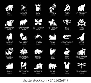 Animals logos collection. Animal logo set. Icon design