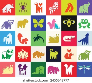 Animals logos collection. Animal logo set. Icon design