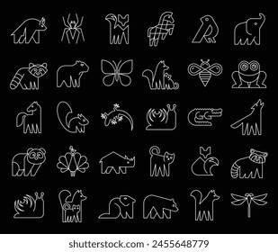 Animals logos collection. Animal logo set. Icon design