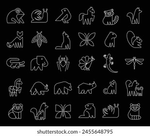 Animals logos collection. Animal logo set. Icon design