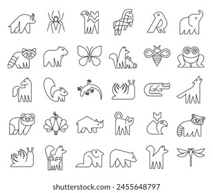 Colección de logotipos de animales. Logotipo animal. Diseño de iconos