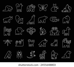 Animals logos collection. Animal logo set. Icon design