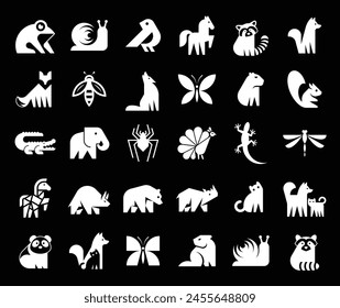 Colección de logotipos de animales. Logotipo animal. Diseño de iconos