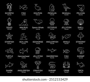Animals logos collection. Animal logo set. Icon design