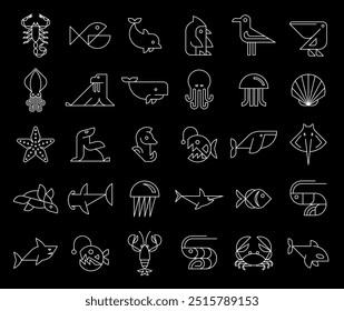 Animals logos collection. Animal logo set. Icon design