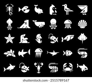 Animals logos collection. Animal logo set. Icon design