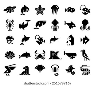 Animals logos collection. Animal logo set. Icon design