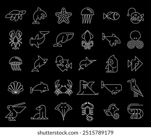 Animals logos collection. Animal logo set. Icon design