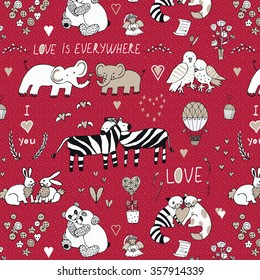 Animals in love pattern