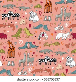 animals in love pattern