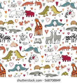 animals in love pattern