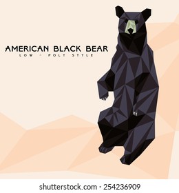 Animals low-poly american bear