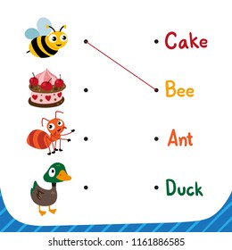 animals matching game vector design