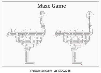 Animals maze game pattern decorative design template