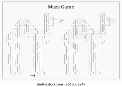 Animais labirinto padrão de jogo modelo de design decorativo