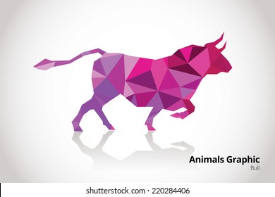 Animals Mosaic design - Bull