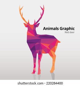 Animals Mosaic design - Red deer