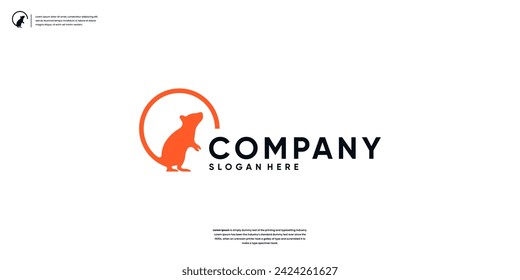 Animals mouse logo design template