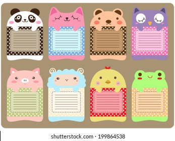 Animals note set