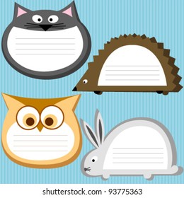 animals notebook stickers