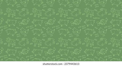 Animals pattern farm garden decorative