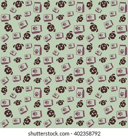 Animals pattern simple seamless vector pattern, vector background
