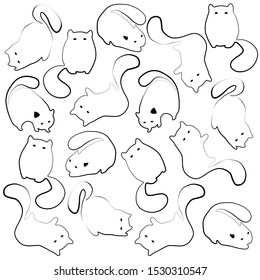 animals pattern vector art Wallpaper seamless silhouette spots figures cat

