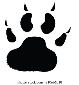 animals paw print. vector illustration