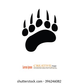Animals paw.animals footprint.Paw Print. Vector illustration.