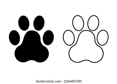 Animal's paws icon isolated on white background. Graphic element. EPS 10