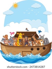 Animals and a person on a boat