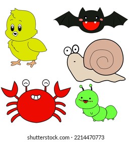 animal's pet. flat simple cartoon and mascot style. suitable for symbol logos and shirt designs
